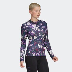 ADIDAS LONG SLEEVE SHIRT WITH A RICH FLORAL PRINT Women’s-XS.
